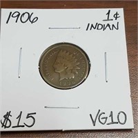 1906 Indian Head Penny- Graded VG10