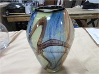 hand blown art glass vase