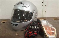 Bilt Motorcycle Helmet (Med), Gloves & Goggles