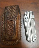 Leatherman with Leather Holder