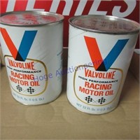 Valvoline Racing Oil quart cans, pair, full