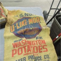 U-Like-Mor Washington Potatoes burlap sack,