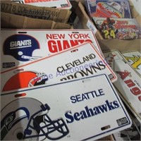 3 Sports license plates--Giants, Browns, Seahawks