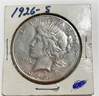 1926 Silver Peace Dollar San Fran Mint Mark