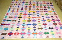 Machine Stitched Bowtie Quilt - Measures approx.