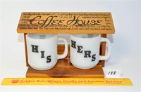 His & Hers Mug Set with Display it says Great