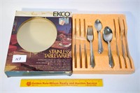 24 Piece Set of Ekco Vintage Stainless Tableware
