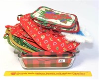Anchor Oven Ware Square Baking Dish full of