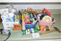 Assortment of Items - Tools, Light Bulbs and