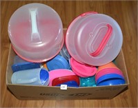 Large Box Lot of Plasticware Items - including 2