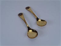 GEORG JENSEN - DENMARK, STERLING SILVER SPOONS