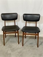 PAIR - DANISH TEAK SIDE CHAIRS