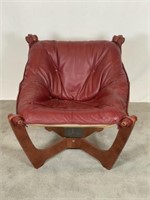 IMG LUNA LEATHER LOW-BACK SLING CHAIR