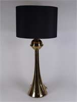 BRASS TRUMPET-FORM TABLE LAMP