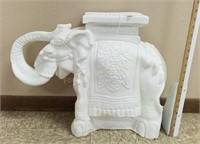Chalk Ware Elephant Stand