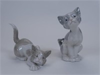 LLADRO "ATTENTIVE CAT" AND "FEED ME"