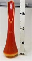 23" Mod Orange Cream Glass Vase