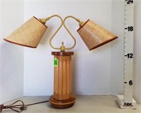 Bamboo & Wood Double Lamp