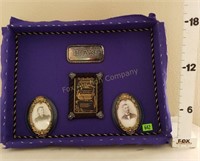 Victorian Mourning Shadow Box w/ AT REST Plaque