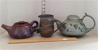 Pottery Teapots & Pitcher