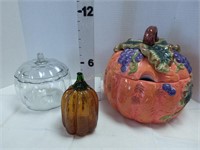 Pumpkin Soup Terrine, Candy Bowl & Pumpkin Decor