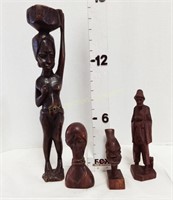 (4) Carved Figures