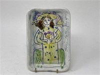 Sue Bolt Signed Studio Pottery Art Dish