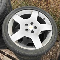 Used Set Of 4 Chev Rims And Tires  225/40R18