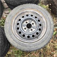 Used Set Of 2 Winter Tires On Rims M+S P195/60R15