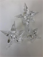 Rosenthal Bleikristall Crystal Star Candle Holders