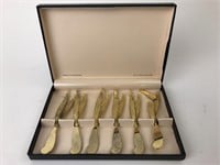 Janis Collection 24k Gold Played Appetizer Knives