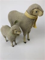 Vintage Matchstick Lamb Figurines