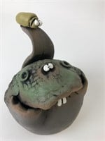 Hand Made Signed Pottery Monster Galwan