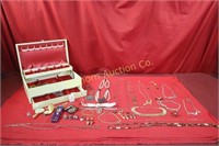 Vintage Jewelry Box w/ Contents