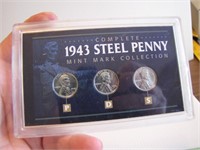 Complete 1943 Steel Penny Mint Collection P-D&S
