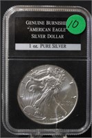 Burnished 1oz .999 U.S. Silver Eagle Certified