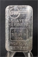 1 oz .999 Pure Silver Bar
