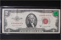 1953B $2 Red Seal Bank Note