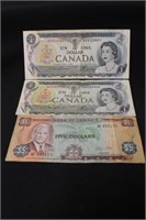 Lot of 3 Foreign Bank Notes