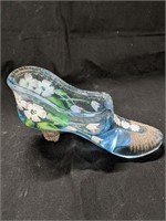 Signed and Hand Painted Fenton Shoe