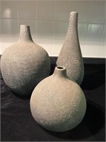 SET OF THREE MODERN DECORATIVE VASES