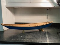 BLUE WOODEN DORY MODEL