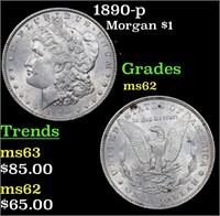 1890-p Morgan $1 Grades Select Unc