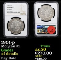 1901-p Morgan $1 Graded xf details