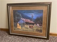 Cowboy Print w/frame (Live Auction)