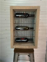 Hand crafted wine rack (live auction)