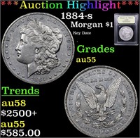 *Highlight* 1884-s Morgan $1 Graded Choice AU