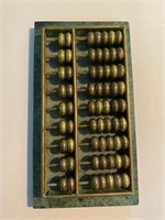 BRASS AND MARBLE ABACUS