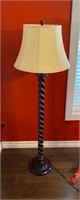 BARLEY TWIST WOODEN FLOOR LAMP