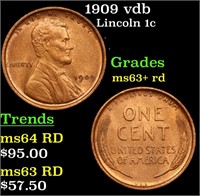1909 vdb Lincoln 1c Grades Select+ Unc RD
